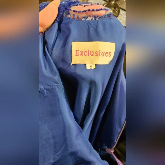 Elegant Purple Halter Dress - Picture 7 of 7